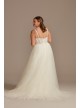 Sheer Boned Bodice Tulle Plus Size Wedding Dress DB Studio 9WG4036