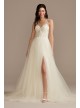 Sheer Boned Bodice Tulle Tall Wedding Dress DB Studio 4XLWG4036