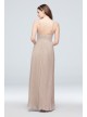 Sheer Chiffon Bridesmaid Dress with Pleated Skirt  F19970