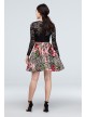 Sheer Lace Crop Top and Leopard Floral Skirt Set My Michelle 7379IP8P