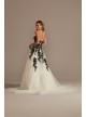 Sheer Lace Tulle Petite Ball Gown Wedding Dress  Collection 7WG3861