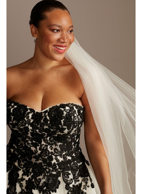 Sheer Lace and Tulle Plus Size Wedding Dress  Collection 9WG3861