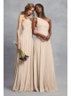 Sheer Strap One-Shoulder Sheath Bridesmaid Dress  VW360454