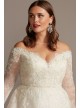 Shimmer Lace Applique Plus Size Wedding Dress  8CWG853