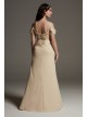 Shine Bodice Off Shoulder Crepe Bridesmaid Dress  VW360537