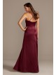 Shiny Charmeuse Cowl Neck Slip Dress with Slit DB Studio DS270091