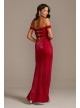 Shiny Off the Shoulder Mermaid Gown with Bow Back  WBMTM19001