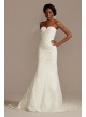 Shirred Bodice Floral Lace Strapless Wedding Dress  CWG906