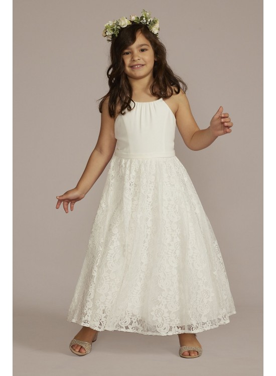 Shirred Halter Neck Ball Gown Flower Girl Dress DB Studio WG1444