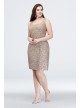 Short Glitter Lace Tank Plus Size Dress and Jacket Alex Evenings 41216551