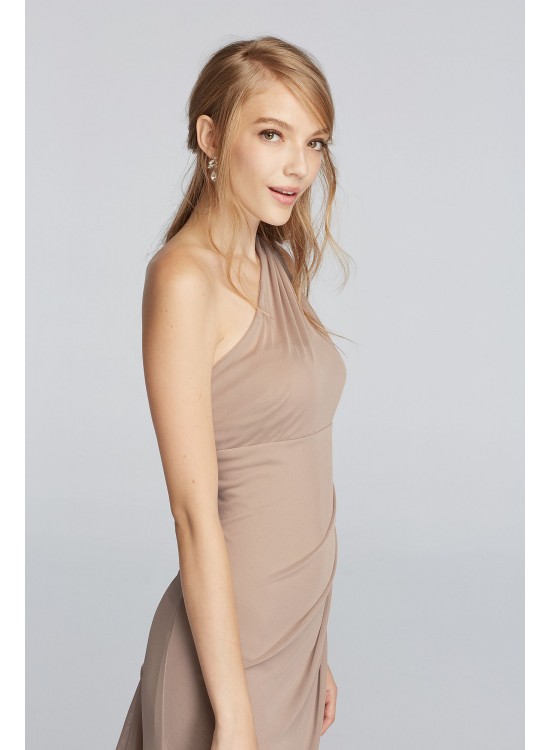 Short Illusion One Shoulder Dress  F19038