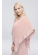 Short Jersey Cape Dress with Pleated Trim SL Fashions SL111176