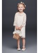 Short Lace Flower Girl Dress with Illusion Sleeves  OP239