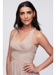 Short Mesh Bridesmaid Dress with Crisscross Back  W11480