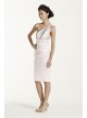 Short One Shoulder Stretch Satin Dress  85106