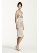 Short One Shoulder Stretch Satin Dress  85106