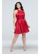 Short Plus Size Satin Halter Dress Blondie Nites 1526BNW