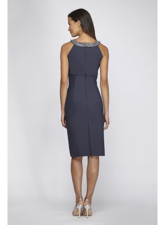 Short Ruched Halter Sheath Dress with Keyhole Alex Evenings 134165