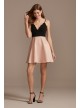 Short Scuba Crepe and Satin Fit-and-Flare Dress Speechless D79284QB4