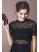 Short Sheath Illusion Lace High-Neck Dress  WBM1701