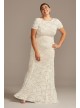 Short Sleeve Low Back Plus Size Lace Wedding Dress Melissa Sweet 8MS161216