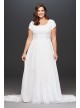 Short Sleeve Plus Size Wedding Dress with Ruching  Collection 4XL9SLV9743