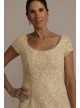 Short Sleeve Sequin Lace Sheath Gown Oleg Cassini WBM3124