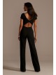 Short Sleeve Stretch Crepe Jumpsuit with Open Back DB Studio DS270115