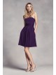 Short Strapless Bridesmaid Dress with Belt  VW360306