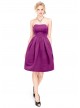 Short Strapless Faille Dress with Full Skirt  F15810