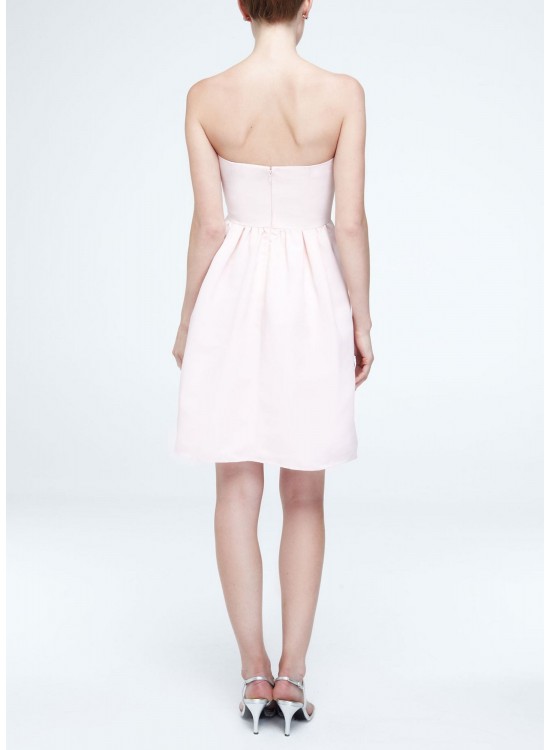 Short Strapless Faille Dress with Full Skirt  F15810