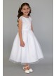 Sleeveless Faux Bolero Tea-Length Communion Dress  C5-364