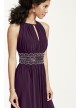 Sleeveless KeyHole Beaded Waist Jersey Dress  1298