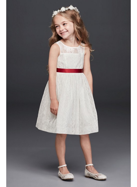 Sleeveless Knee Length Flower Girl Dress  OP226