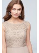 Sleeveless Lace and Stretch Crepe Bridesmaid Dress  F19975