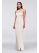 Sleeveless Long Mesh Dress with Illusion Neckline  F15662