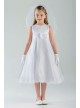 Sleeveless Satin A-Line Communion Dress with Bow  C5-357