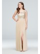 Sleeveless Sequin and Mesh Bridesmaid Dress  F19328S