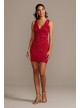 Sleeveless Short Deep-V Bodycon Glitter Lace Dress Speechless D80461H852