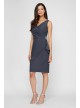 Smoothing Knit Mock Wrap Cocktail Dress Alex Evenings 134005