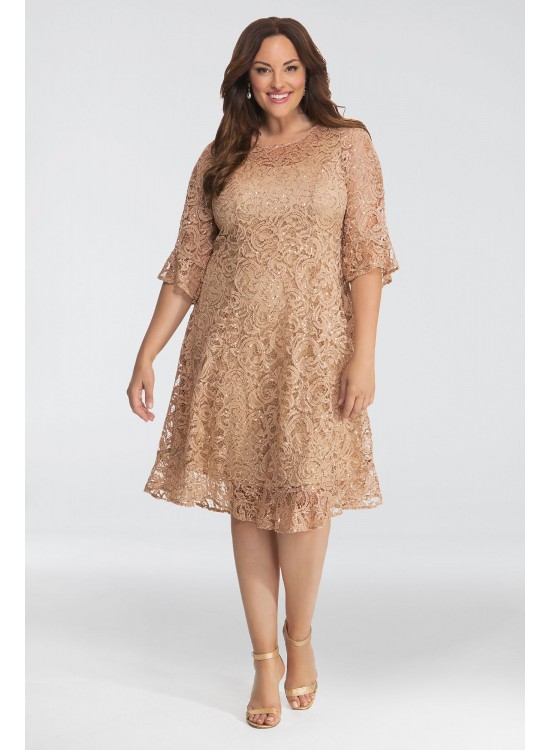 Sofia Sequin Lace Plus Size Dress Kiyonna 13182508