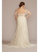 Soft Tulle Flutter Sleeve Tall Plus Wedding Gown  4XL8MS251252