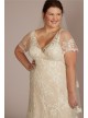 Soft Tulle Flutter Sleeve Tall Plus Wedding Gown  4XL8MS251252