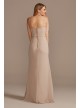 Spaghetti Strap Bridesmaid Dress with Cascade  F20319