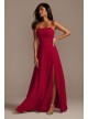 Spaghetti Strap Chiffon Bridesmaid Dress with Slit  F20342