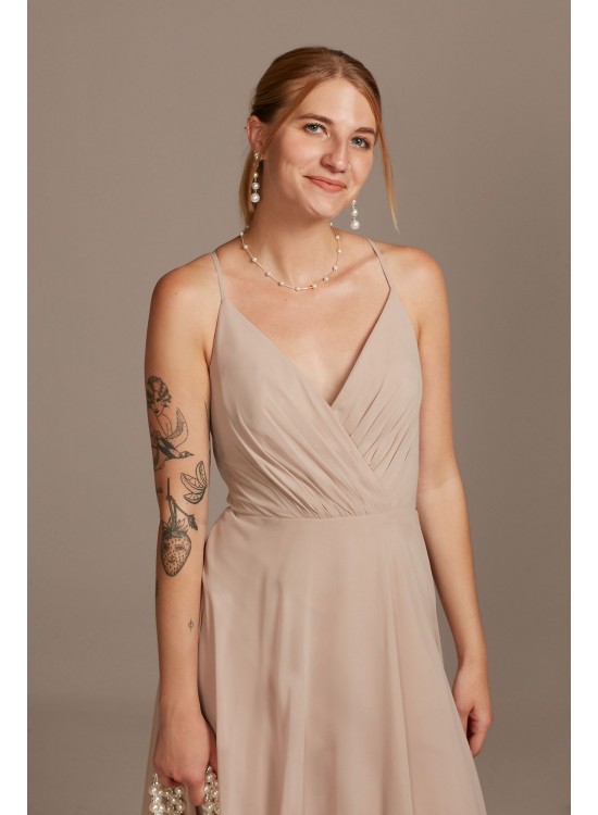 Spaghetti Strap Chiffon Short Bridesmaid Dress  F20240