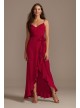 Spaghetti Strap Crepe Ruffle Bridesmaid Dress  F20208