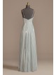 Spaghetti Strap Glitter Shine Gown with Slit  D24NY013