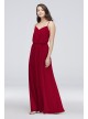 Spaghetti Strap Mesh Blouson Bridesmaid Dress  F19903