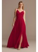 Spaghetti Strap Tie Waist Chiffon Bridesmaid Dress  F20355